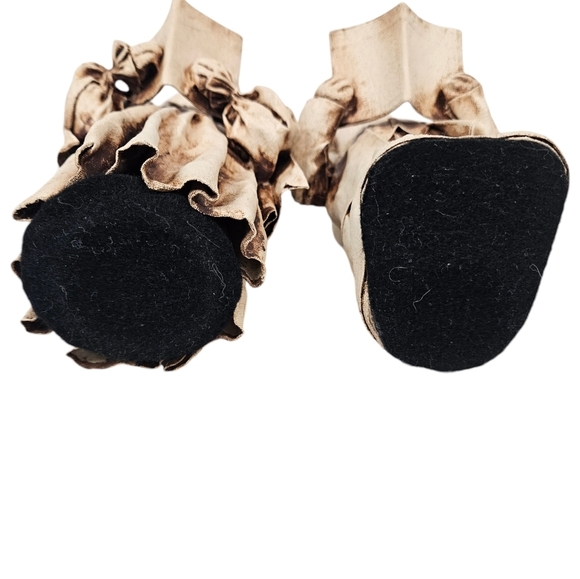 Vintage Minimalist Paper Mache‎ Boy & Girl 12" Christmas Caroler Set of 2 - Picture 9 of 10